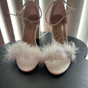 White feather heels